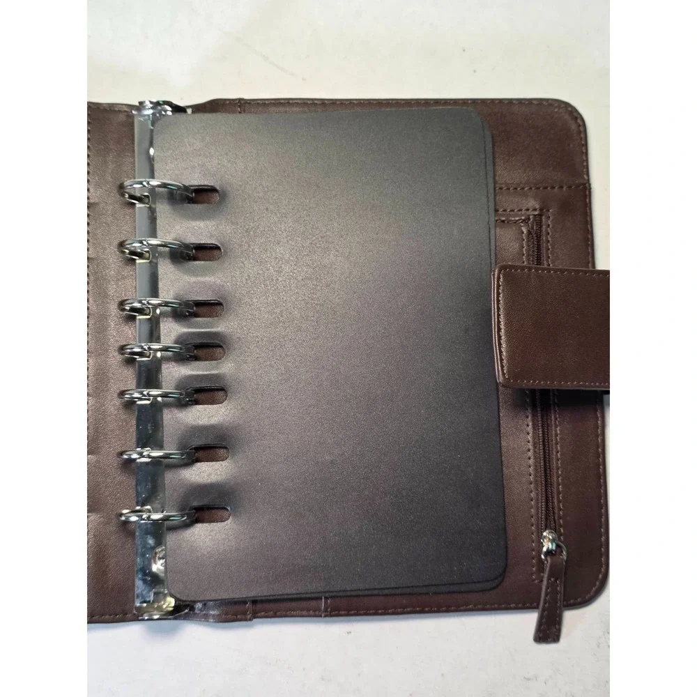 Franklin Covey Planner Organizer 7‎ Rings Binder Brown Tan Yellow Geometric Rare